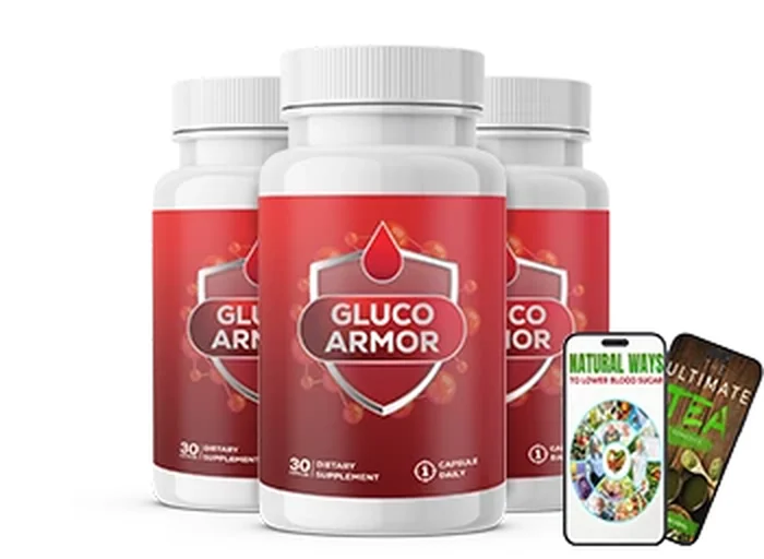 Gluco Armor 3 bottles package — blood sugar supplement pricing